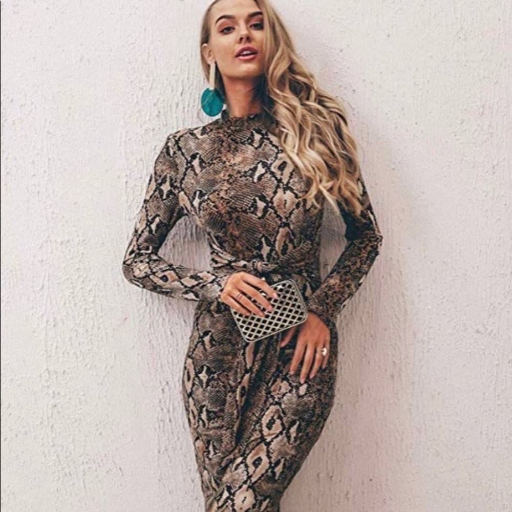 Snake Print Dress